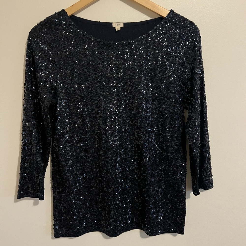 J crew sequin top